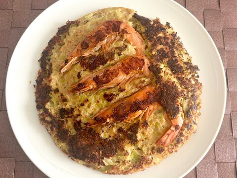 【ヘルシー】えびのオートミールお好み焼き